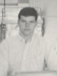 Christopher Cross yearbook photo of McDougal Cleaners