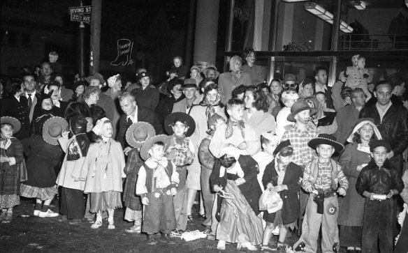 Large group on Halloween 1948