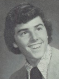 Christopher Knight 1975 senior yearbook portrait