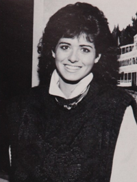 Debra Messing 1986 yearbook staff portrait