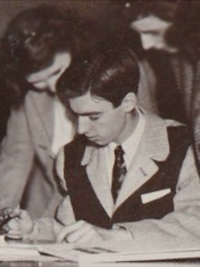 Fred Rogers 1946 Latrobean yearbook staff photo - cropped