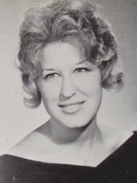 Bette Midler 1963 senior yearbook portrait