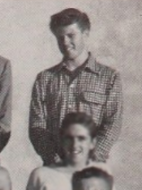 Robert Redford 1953 tennis team yearbook photo