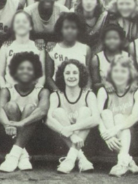 Bonnie Blair 1980 girls' track team photo (cropped)