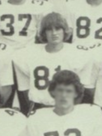 Billy Ray Cyrus 1979 freshman football team yearbook photo (cropped) (Classmates.com)
