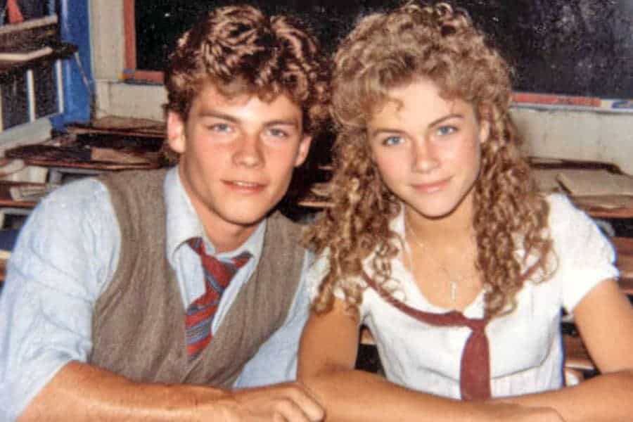 1980s high school couple