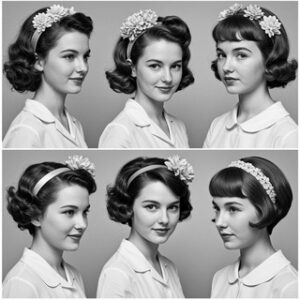 High School Girls Hairstyle 1950s