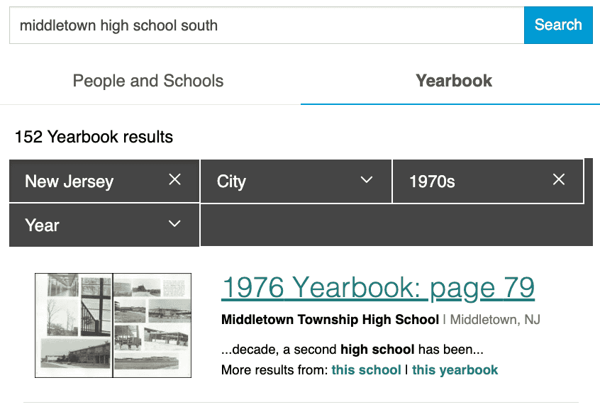 years search result