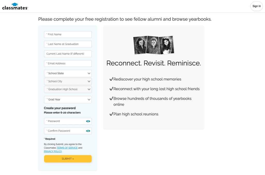 Classmates Registration