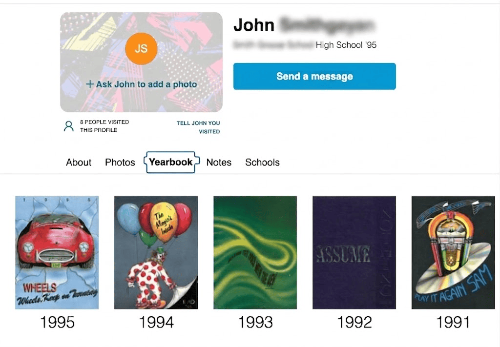 Find Family Member's Old Class Photos & Yearbook